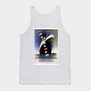 Barcelona Spain Vintage Poster 1944 Tank Top